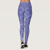 Modern Paars zwirlpatroon Leggings (Achterkant)