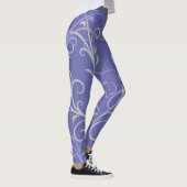 Modern Paars zwirlpatroon Leggings (Rechts)