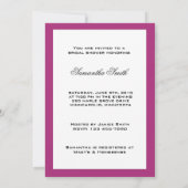 Modern Paarse Calla Lily Bridal Shower Kaart (Achterkant)