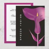 Modern Paarse Calla Lily Bridal Shower Kaart (Voorkant / Achterkant)