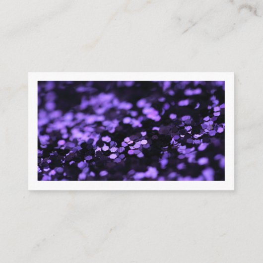 Modern Paarse Faux | Aangepast Christelijk glitter Visitekaartje (Achterkant)