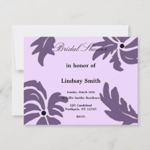 Modern Paarse Floral Bridal Shower Kaart