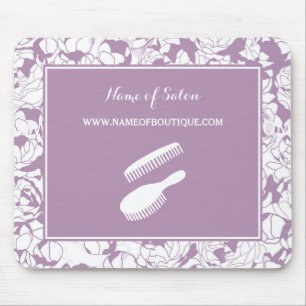 Modern Paarse Floral Hair en Beauty Boutique Muismat