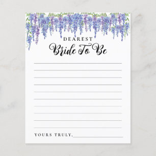 Modern Paarse Floral Letter to Bride Vrijgezellenf