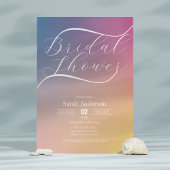 Modern Paarse Gradient Ombre Script Vrijgezellenfe Kaart