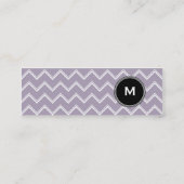 Modern Paarse Grunge Chevron Mini Visitekaartjes (Achterkant)