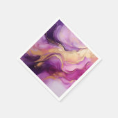 Modern Paarse roze en goud Servet (Hoek)