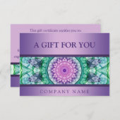 Modern paarse waterlilmoes (Voorkant / Achterkant)