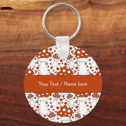 Modern paddenstoelontwerp sleutelhanger (Voorkant)