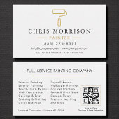 Modern Painter White Gold QR Code Visitekaartje