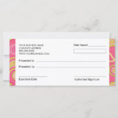 Modern Paisley Boutique Style Cadeaubonnen (Achterkant)