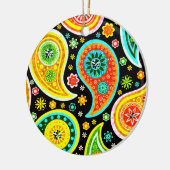 Modern Paisley Patroon - Diamond Studs Keramisch Ornament (Links)