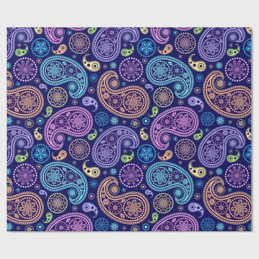 Modern Paisley Pattern Cadeaupapier (Vlak)