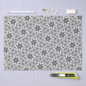 Modern Paisley Pattern Cool Black and White Floral Tissuepapier (Craft)