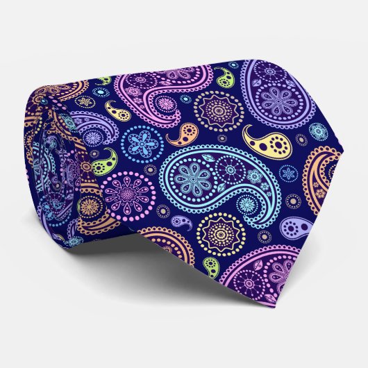 Modern Paisley Pattern Stropdas (Opgerold)