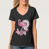 Modern Paisley Pink Flamingo T-shirt (Voorkant)