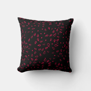 Modern Paisley Red en Black Sierkussen