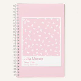 Modern Pale Pink Floral Pattern Swatch Small Notitieboek