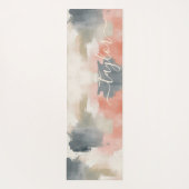 Modern Palet Kleuren Abstract Monogram Yogamat (Achterkant)