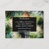 Modern palm laat tropisch abstract design visitekaartje (Achterkant)