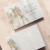 Modern Palm Trees Typografie bewaart de datum Save The Date