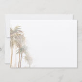Modern Palm Trees Typografie bewaart de datum Save The Date (Achterkant)