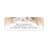 modern pampas gras orchid bohemian label (Voorkant)