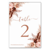 Modern Pampas Grass Bohemian Terracotta Wedding Kaart (Achterkant)