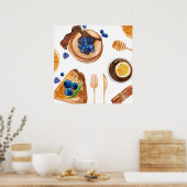 Modern Pancakes Kitchen Beauty Breakfast Poster (Keuken)