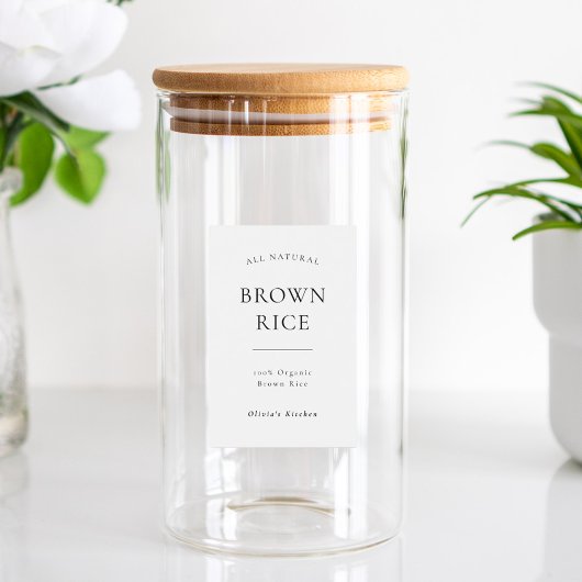 Modern pantry voedsellabel voedselcontainer etiket