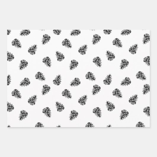 Modern papier voor zwarte en witte kerst inpakpapier vel (Voorkant 2)