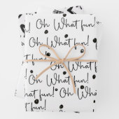 Modern papier voor zwarte en witte kerst inpakpapier vel (In situ)