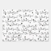 Modern papier voor zwarte en witte kerst inpakpapier vel (Voorkant)