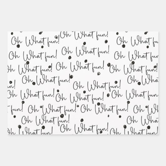 Modern papier voor zwarte en witte kerst inpakpapier vel (Voorkant)