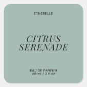 Modern parfumlabel elegant product sticker (Voorkant)