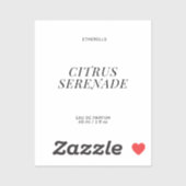 Modern parfumlabel elegant product sticker (Vel)