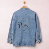 Modern PARIJS, Eiffeltoren Roze Boog Ontwerp Chiqu Denim Jacket (Hangar)