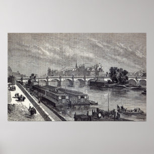 Modern Paris: The Pont Neuf, 1845 Poster