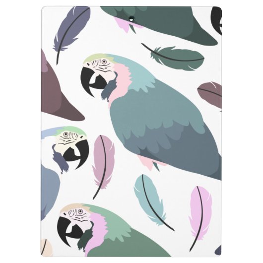 Modern Parrots Tropical Pattern  Klembord (Achterkant)
