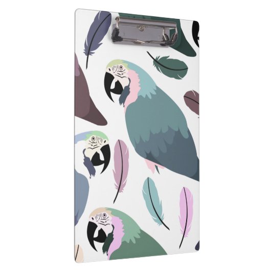 Modern Parrots Tropical Pattern Klembord (Rechts)