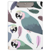 Modern Parrots Tropical Pattern Klembord (Voorkant)