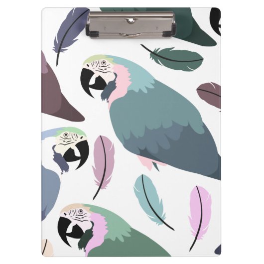 Modern Parrots Tropical Pattern Klembord (Voorkant)