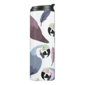 Modern Parrots Tropical Pattern  Thermosbeker (Gedraaid links)