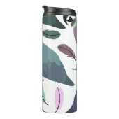 Modern Parrots Tropical Pattern  Thermosbeker (Geroteerd rechts)