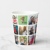 Modern Party Fotocollage Patroon Papieren Bekers (Achterkant)