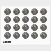 Modern Party Masker op Snowflakes Envelope Seal Ronde Sticker (Vel)