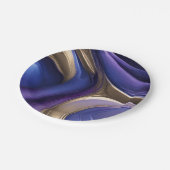 Modern Party Supplies-Blauw Paarse en Gold- Papieren Bordje (Gekanteld)