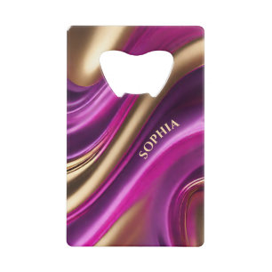 Modern Party Supplies- Paarse Roze en Goud- Kredietkaart Flessenopener