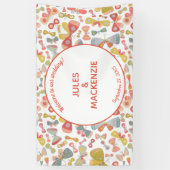 Modern pasteel grafisch vlinderpatroon spandoek (Verticaal)