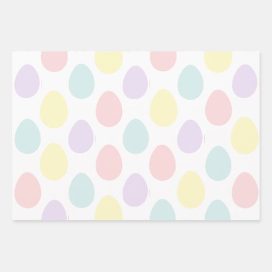 Modern pasteel kleurrijk eipatroon inpakpapier vel (Voorkant)